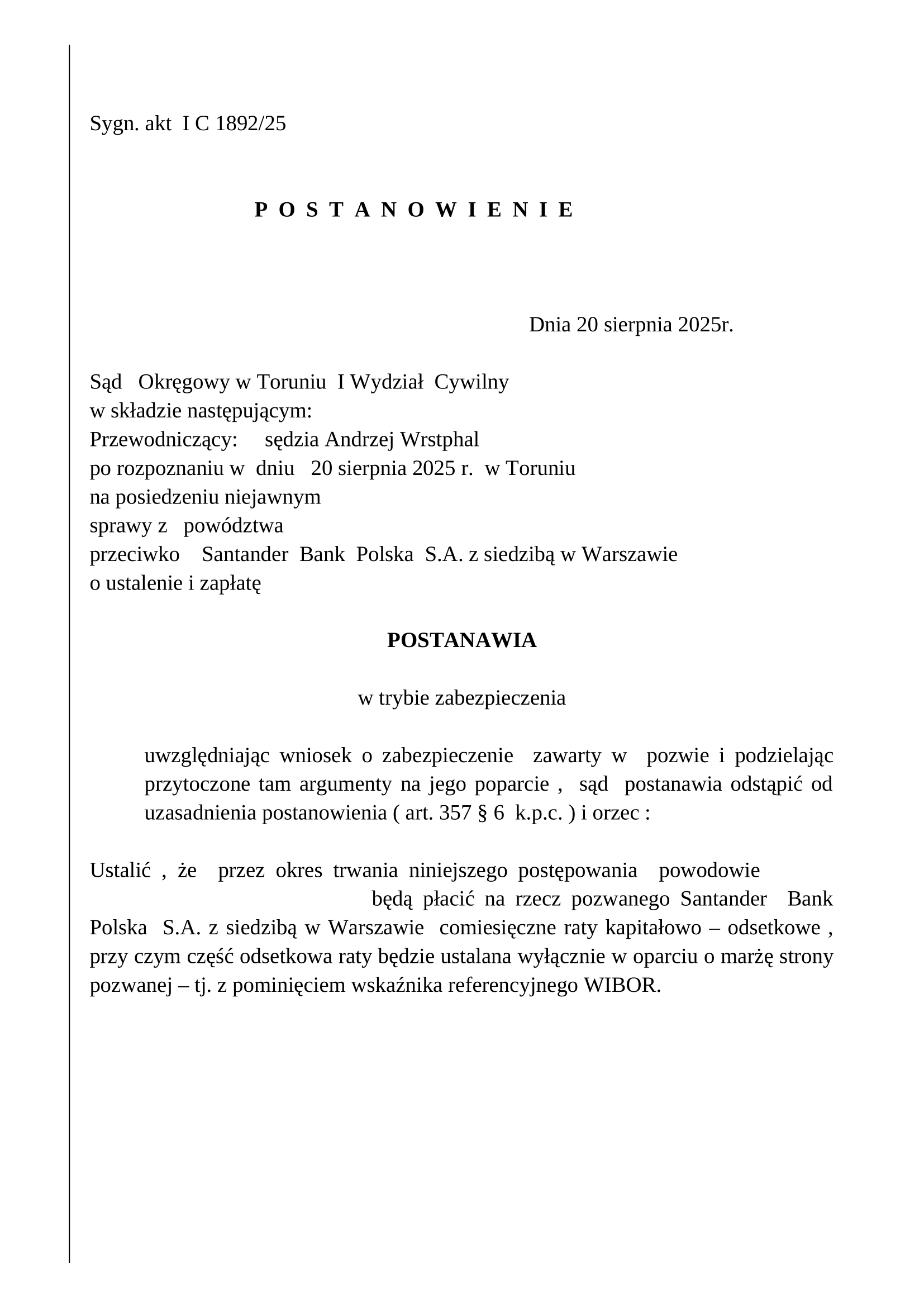 Postanowienie o zabezpieczeniu 3