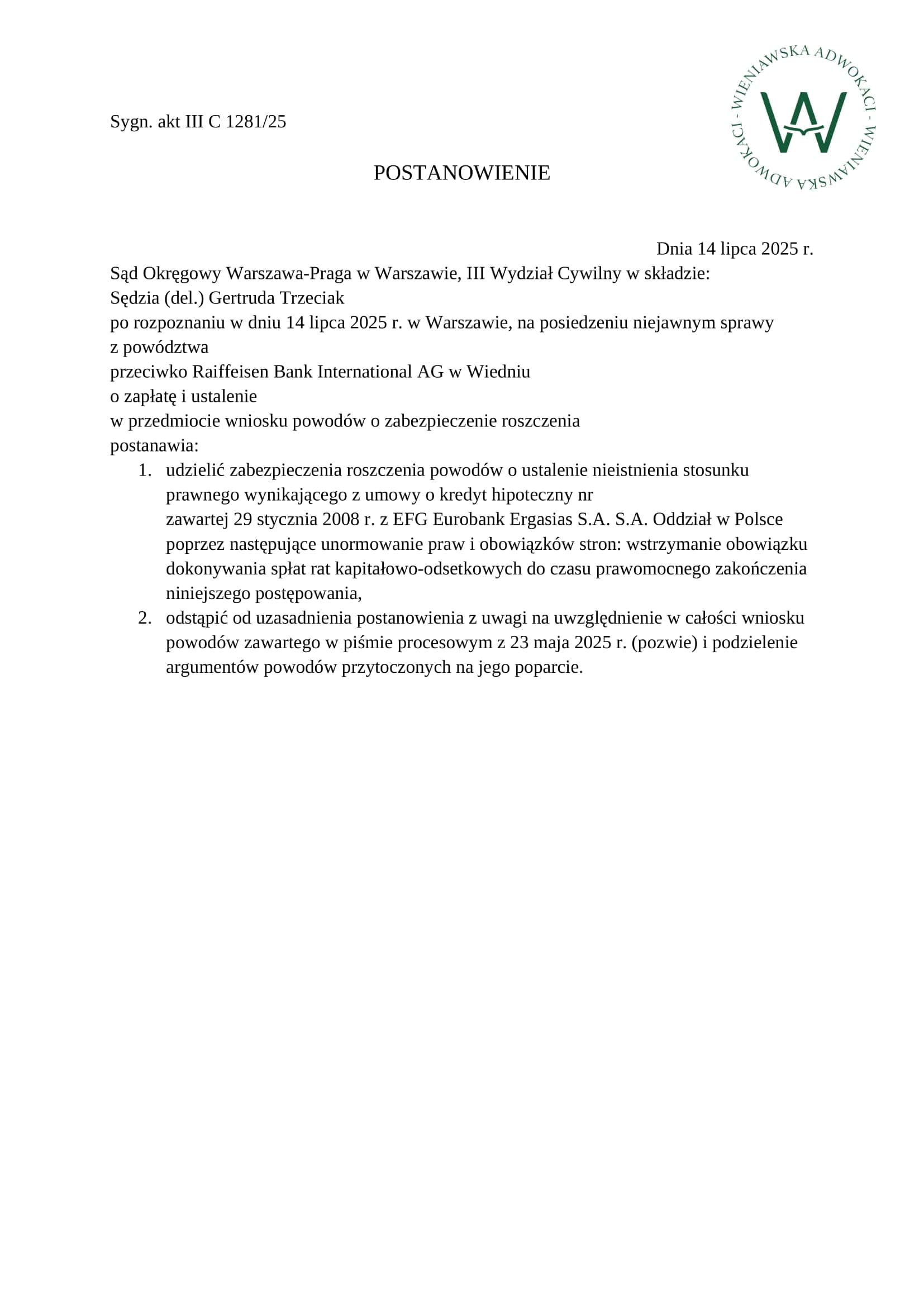 Wyrok — Wyrok nr 11