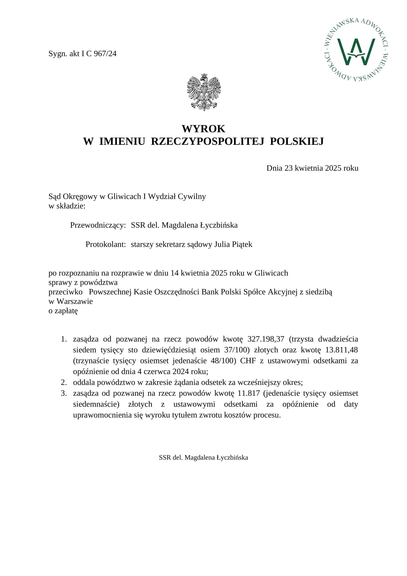 Wyrok — Wyrok nr 7